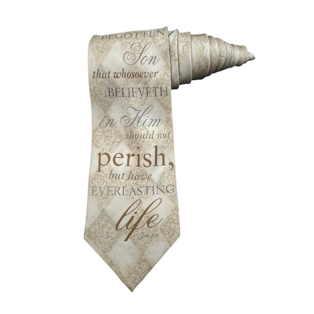 Eagle Wings John 3 16 Bible Verse Religious Christian Novelty Necktie Silk